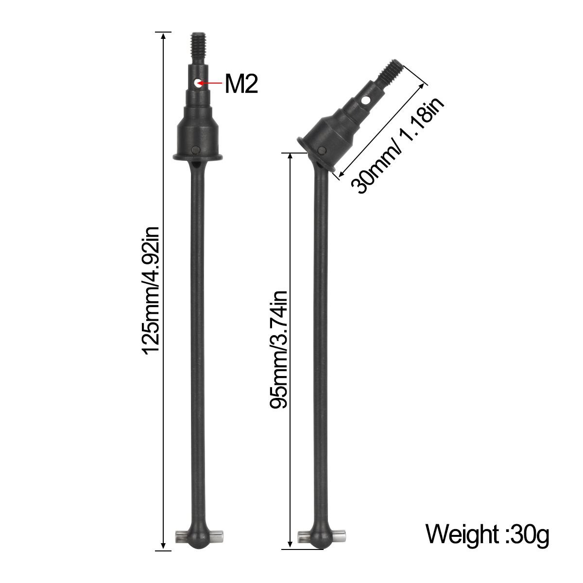 2Pcs Hard Steel Front Rear CVD – Hobby Zone Rc Bewertung und Preis