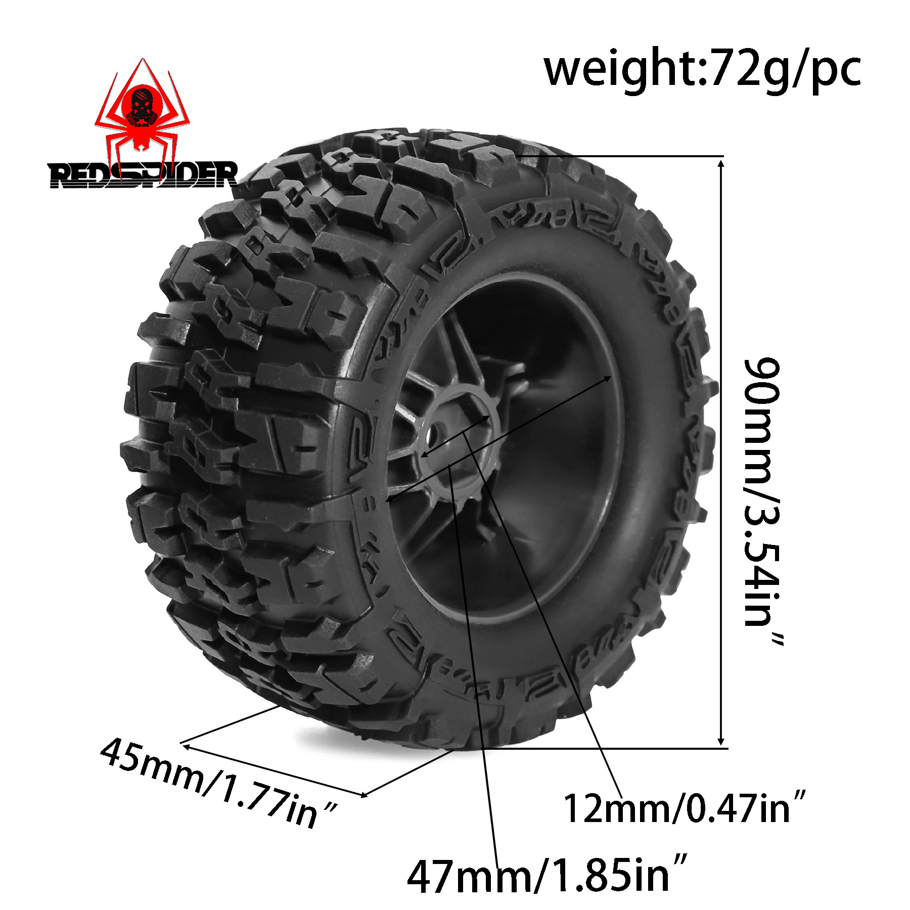 90mm Skidproof Rubber Wheel Ti – Rc Truck Monster Bewertung und Preis