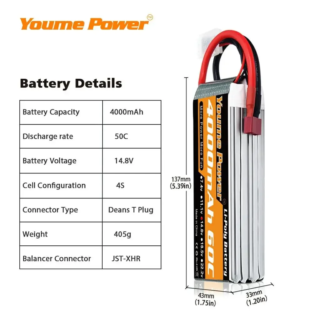 4S 14.8V Lipo Battery 3300mah  – Rc Truck Monster Bewertung und Preis