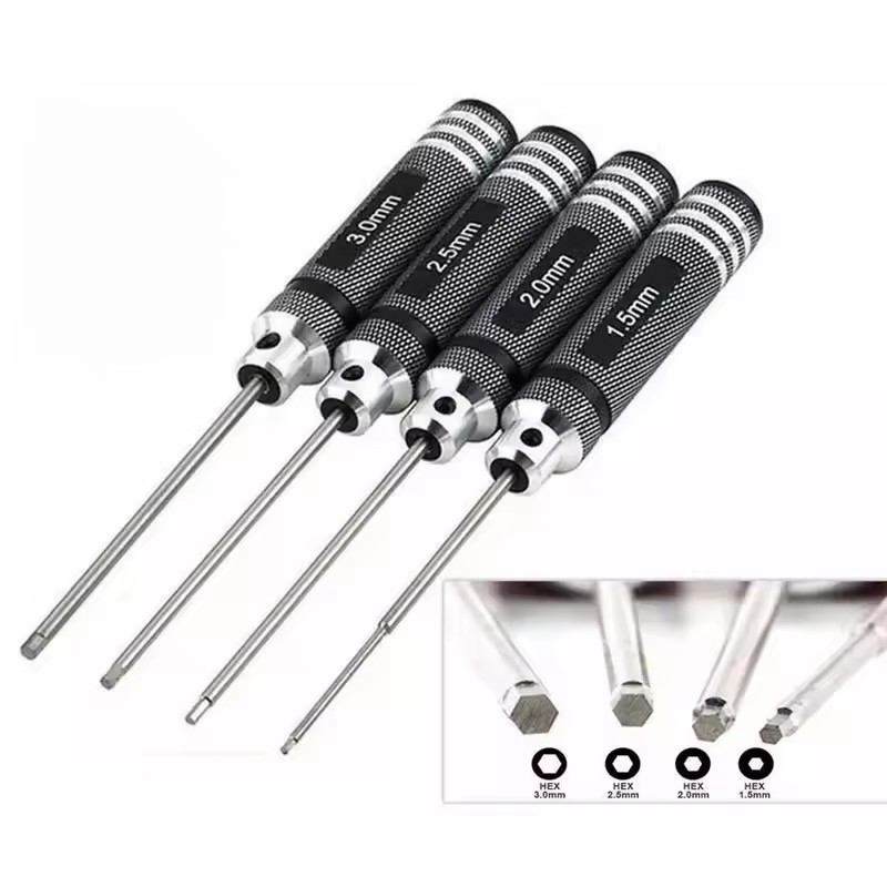4PCS 1.5/2/2.5/3.0mm Black Hex – Rc Hobby Electric Screwdriver Bewertung und Preis