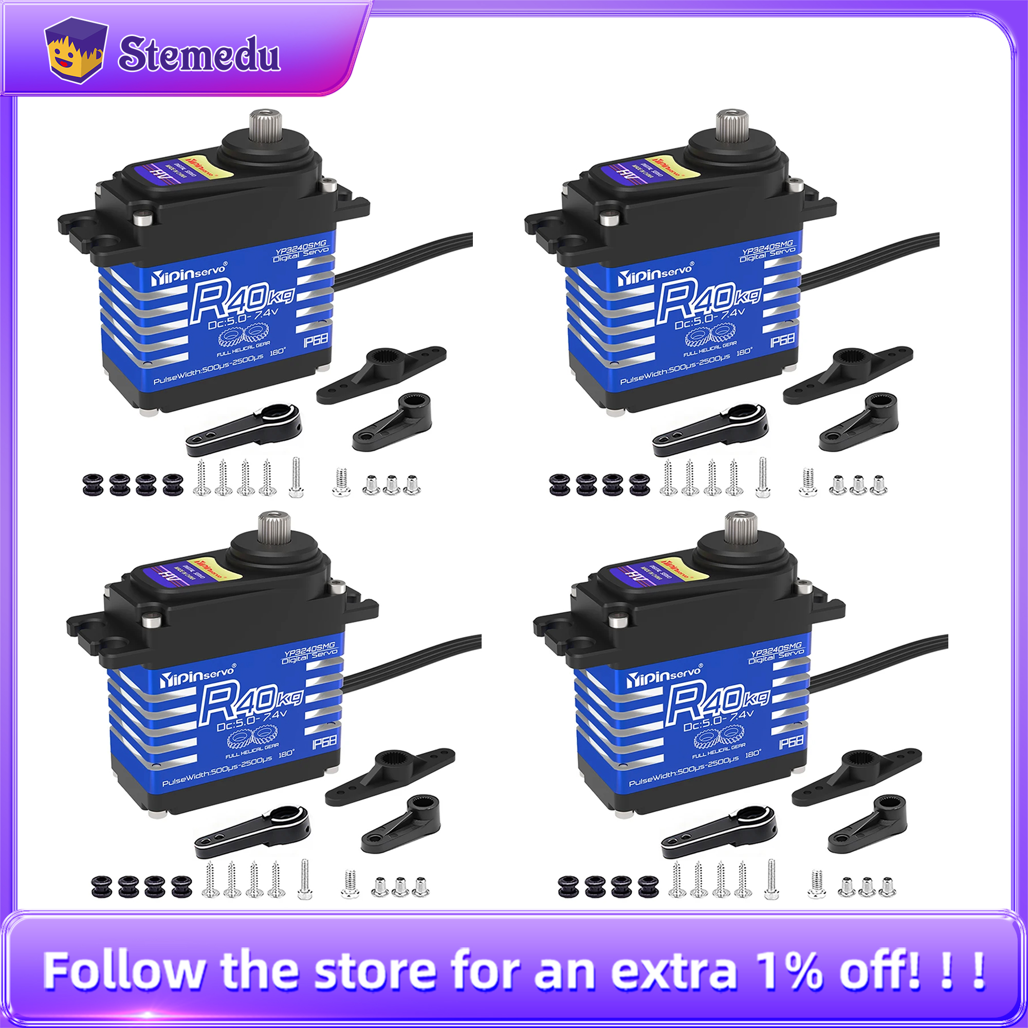 4PCS YiPinservo 40kg Metal Gea – Rc Hobby Tools Bewertung und Preis